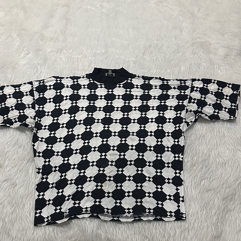 Versus By Versace Black and White Short Sleeve Tee